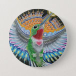 Beija Flor (&quot;flower Kisser&quot;) Hummingbird Painting Pinback Button at Zazzle