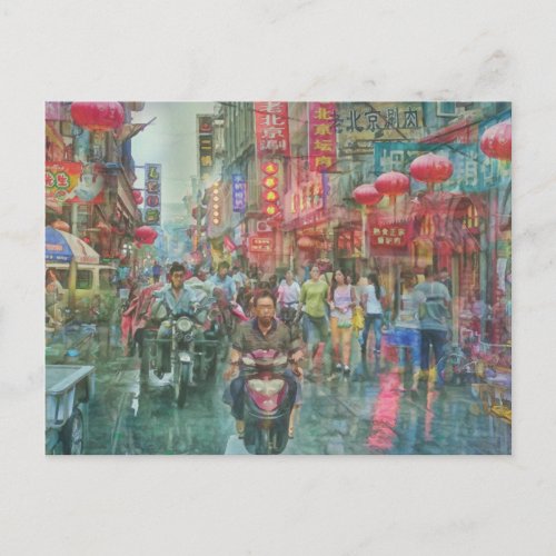 Beijing Alley China Art Postcard