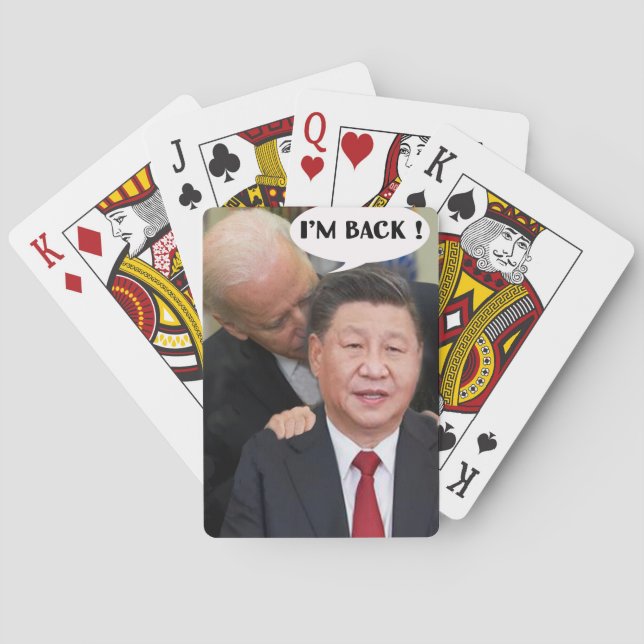 BEIJING BIDEN "I'M BACK" GEAR POKER CARDS (Back)