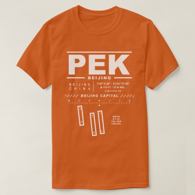 Beijing Capital Int'l Airport PEK Tee Shirt (Design Front)