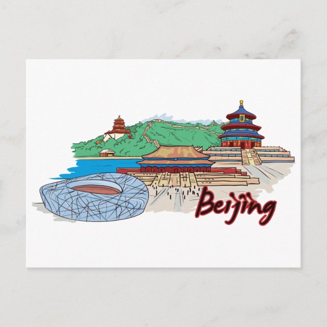 Beijing China Famous City Postcard (Front)