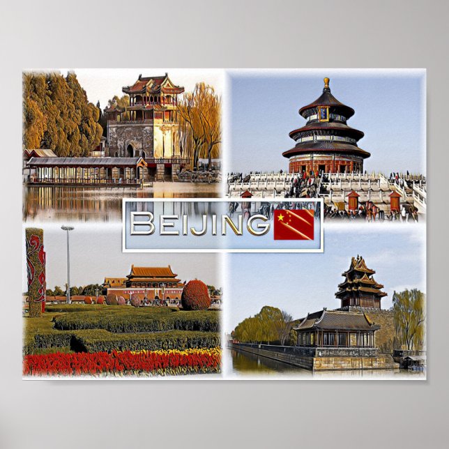 Beijing - China - Mosaic - Poster (Front)