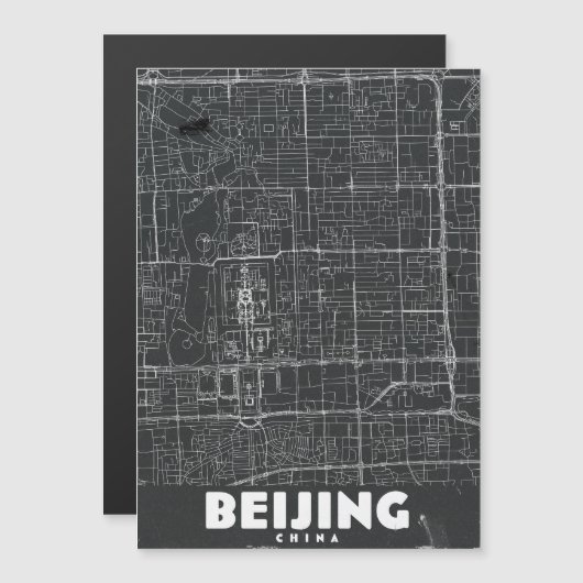 Beijing China Vintage Travel Map (Front/Back)