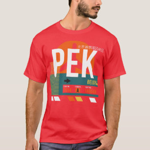 Beijing PEK Airport Code Baggage Tag T-Shirt