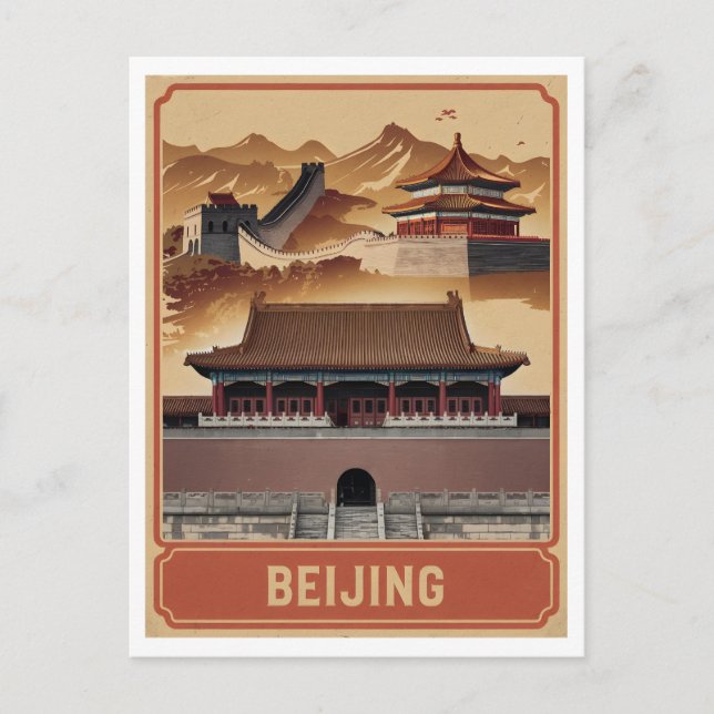 Beijing vintage postcard (Front)
