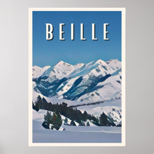 Beille Station de ski Poster