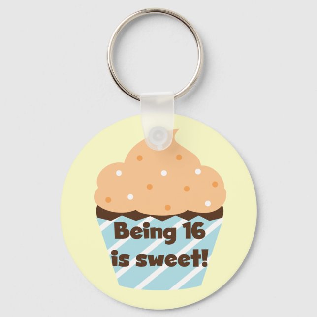 Being 16 is Sweet Birthday T shirts and Gifts Keychain (Front)