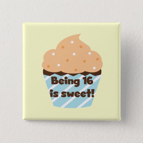 Being 16 is Sweet Birthday T shirts and Gifts Pinback Button