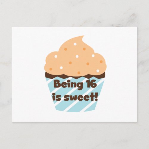 Being 16 is Sweet Birthday T shirts and Gifts Postcard