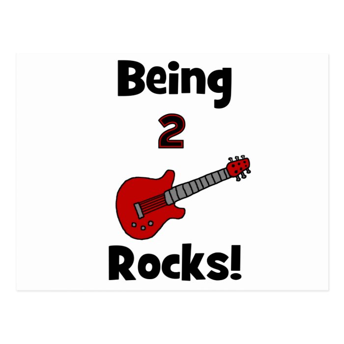Being 2 Rocks  with Guitar Post Cards