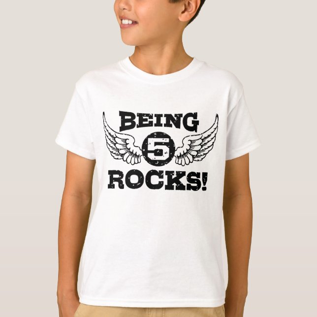Being 5 Rocks T-Shirt (Front)