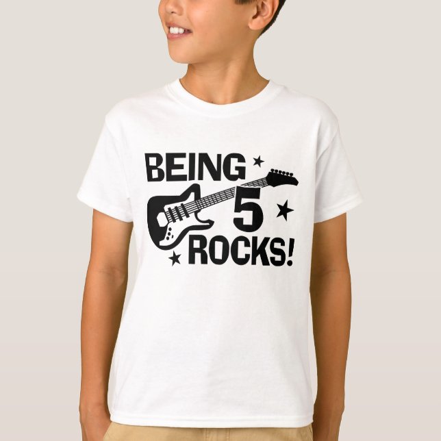 Being 5 Rocks T-Shirt (Front)