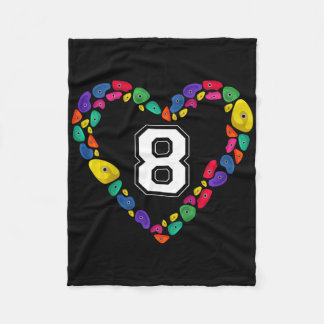 Being 8 Rocks Rock Climbing 8th Birthday Party  Fleece Blanket