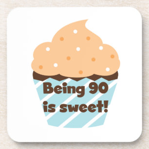 Being 90 is Sweet Birthday T-shirts and Gifts Beverage Coaster