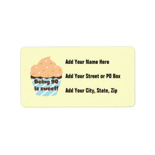 Being 90 is Sweet Birthday T-shirts and Gifts Label