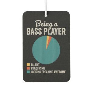 Being a Bassist Musician Funny Bass Guitar Player Air Freshener