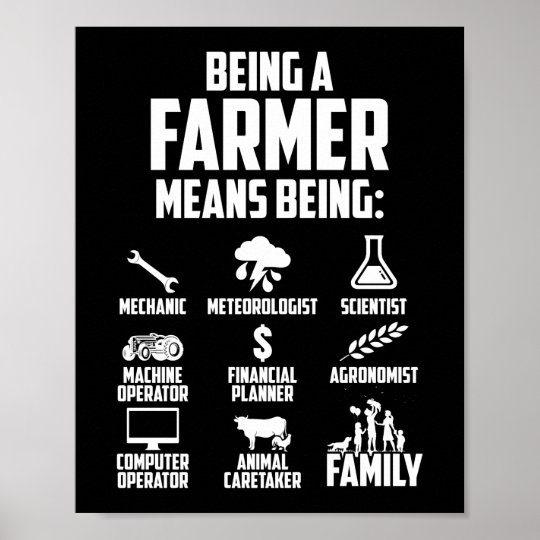 Being A Farmer Means Poster