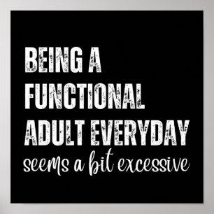 Being A Functional Adult Everyday Seems A Bit Poster