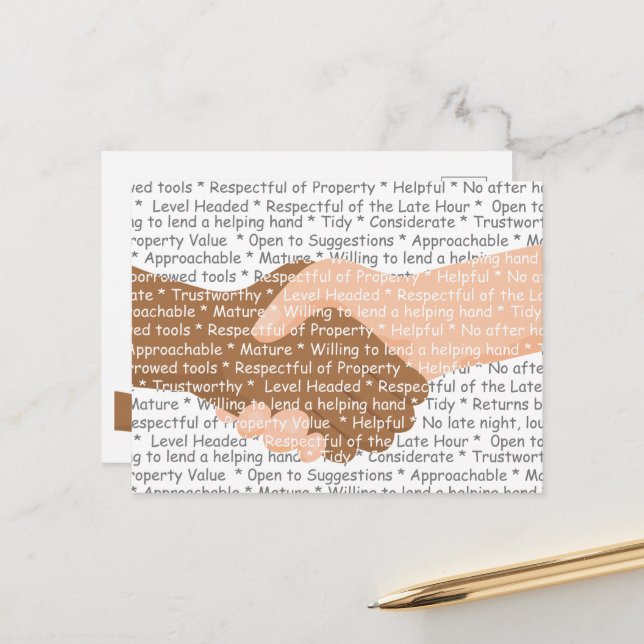 Being a Good Neighbor Postcard (Front/Back In Situ)