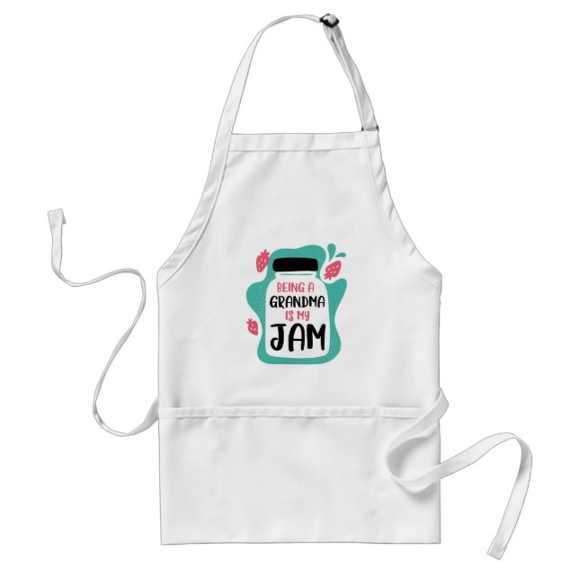 Being A Grandma Is My Jam Adult Apron (Front)