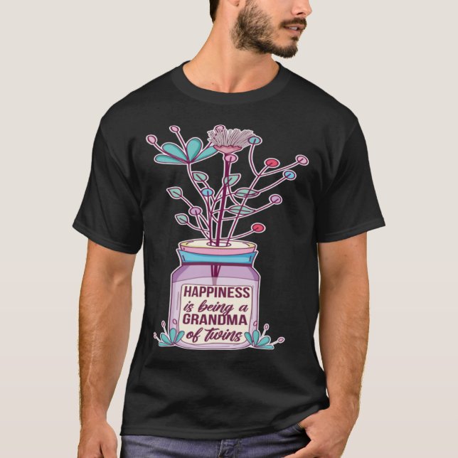 Being A Grandma Of Twins Twin Grandma Twin Grandmo T-Shirt (Front)