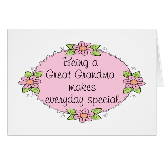 Being a Great grandma makes everyday Special Cards (Front Horizontal)