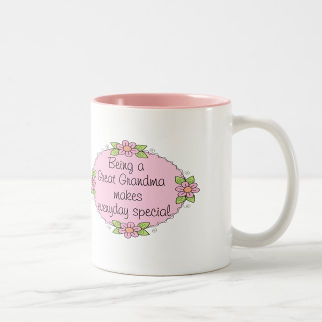 Being a Great grandma makes everyday Special Two-Tone Coffee Mug (Right)
