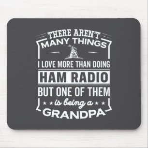 Being A Ham Radio Grandpa Funny Old Man Mouse Pad