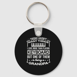 Being A Keyboard Grandpa Funny Old Man Keychain