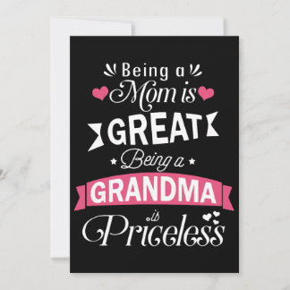 being a mom is great being a grandma t-shirts