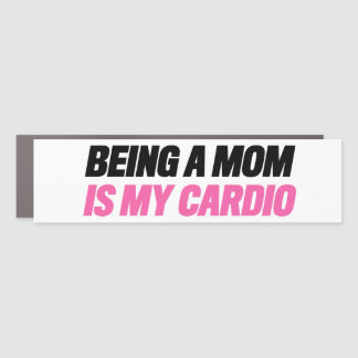 Being a Mom Is My Cardio Bumper Car Magnet