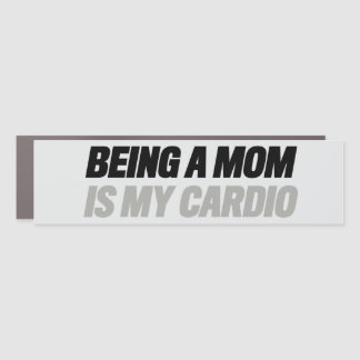 Being a Mom Is My Cardio Bumper Car Magnet