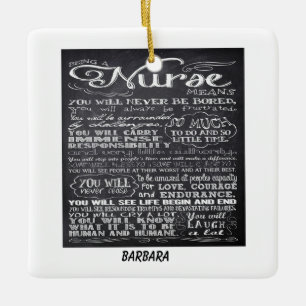 Being A Nurse Saying Ornament