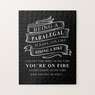 Being A Paralegal Riding A Bike TShirt It Easy It Jigsaw Puzzle