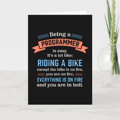Being a Programmer _ Funny Coding Gift Card