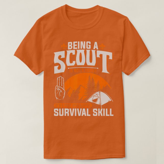 Being A Scout Is Not A Hobby  Boys  Girls Scouts  T-Shirt (Design Front)