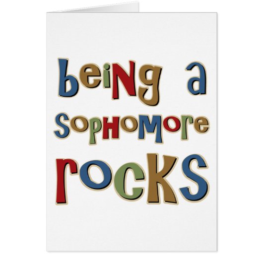 Being A Sophomore Rocks Cards (Front)