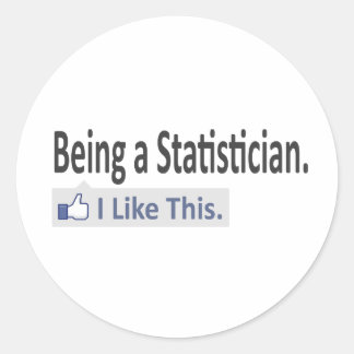 Being a Statistician ... I Like This Classic Round Sticker
