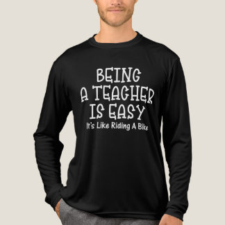 Being a Teacher is Easy Like Riding a Bike Tri-Blend Shirt