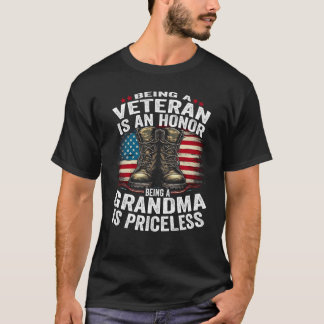 Being a Veteran Is an Honor- American Flag T-Shirt