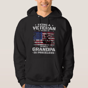 Being A Veteran Is An Honor Being A Grandpa Is Hoodie