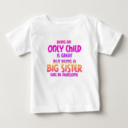 Being an Only Child is Great Purple Baby T_Shirt