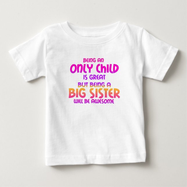 Being an Only Child is Great, Purple Baby T-Shirt (Front)