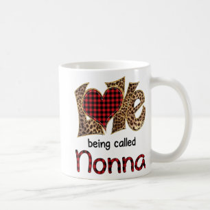 Being Called Nonna Leopard Heart Happy Mothers Day Coffee Mug