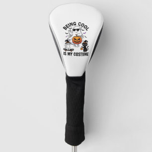Being Cool Is Costume Halloween Ghost Pumpkin Cat_ Golf Head Cover