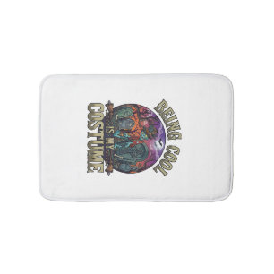 Being Cool Is Costume Halloween Zombie Graveyard_1 Bath Mat
