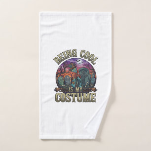 Being Cool Is Costume Halloween Zombie Graveyard_1 Hand Towel