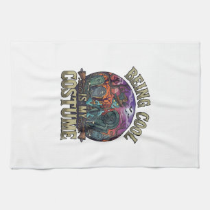 Being Cool Is Costume Halloween Zombie Graveyard_1 Kitchen Towel