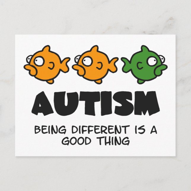 Being Different - autism design Postcard (Front)
