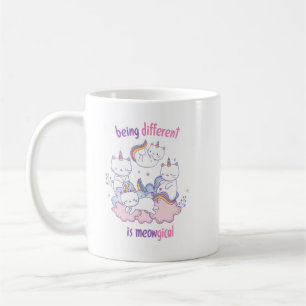 Being different is meowgical Funny unicorn cat Coffee Mug